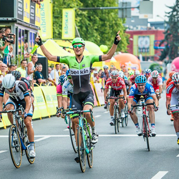 El belga Theo Bos, ganador el martes en el Tour de Polonia.