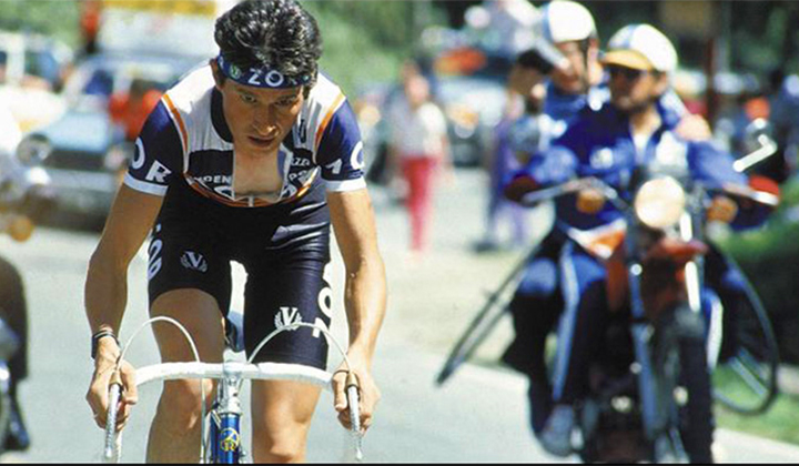 Franciso 'Pacho' Rodríguez, el primer colombiano en subir al podio de la Ronda Ibérica. Terminó de tercero en 1985.