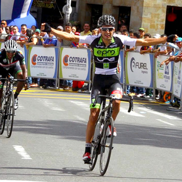 Juan Pablo Suárez, ganador de la segunda fracción en la carrera antioqueña.