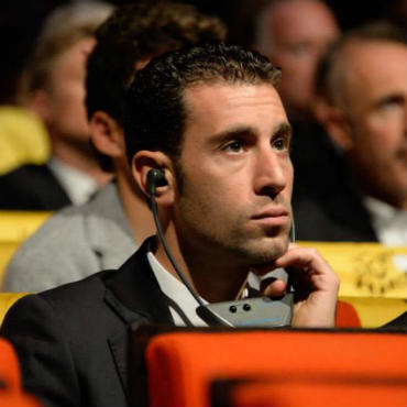 Nibali, actual rey, durante la presentación del Tour 2015.