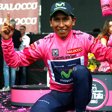 El inédito triunfo en el Giro, le dio al tunjano el galardón.