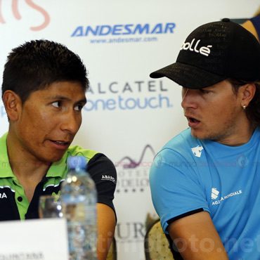 Los colombianos Nairo Quintana y Carlos Betancur son dos de los máximos favoritos al trono del Tour de San Luis 2015