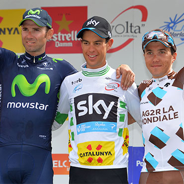 Richie Porte encabezó el podio final de la ronda catalana