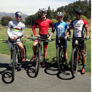 Brandon Rivera y Egan Bernal este fin de semana en la tercera válida de la US CUP