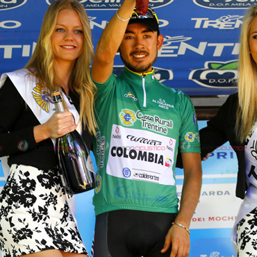 Rodolfo Torres (Team Colombia) fue quinto en la etapa y lidera la montaña del Giro del Trentino