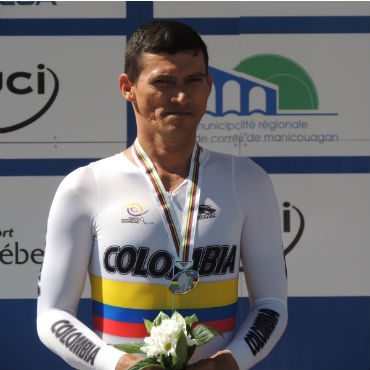 Álvaro Galvis, uno de los presentes en el Nacional de Paracycling