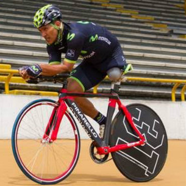 Alvaro Galvis, obtuvo medalla de oro en Nacional de Paracycling en Bogotá. (FOTO Movistar)