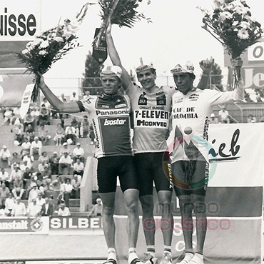 Fabio Parra hizo el podio en el Tour de Suiza 1987