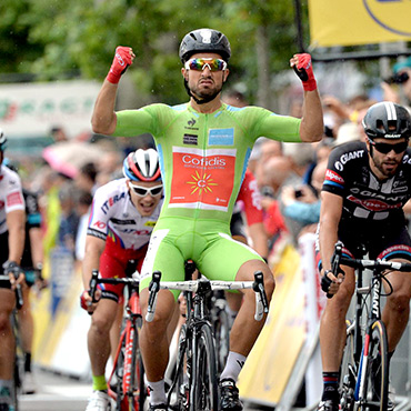 Nacer Bouhanni, el vencedor de la cuarta etapa de la Dauphiné Liberé