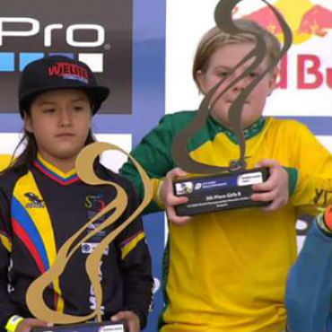 Nicole Foronda, campeona mundial en 8 años en BMX