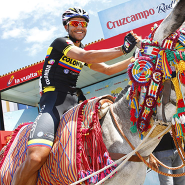 Carlos Quintero, uno de los 'escarabajos' del Team Colombia, en la Vuelta a España