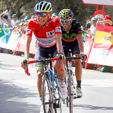 Esteban Chaves perdió este domingo la casaca de líder de la Vuelta