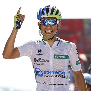 Esteban Chaves ganó la etapa y recuperó su camiseta de líder de la Vuelta a España