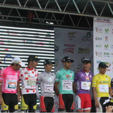 Podio Vuelta a Colombia segunda etapa 2015