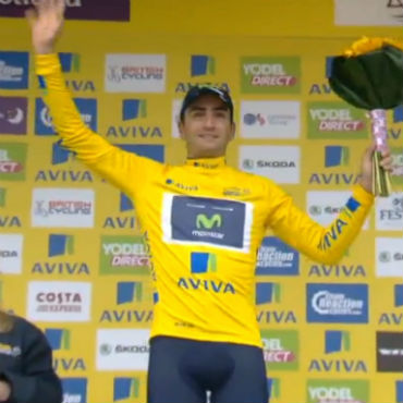 Juan Lobato, nuevo líder del Tour de Gran Bretaña (FOTO-Movistar)