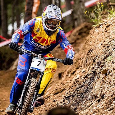 Marcelo Gutiérrez fue quinto este domingo en el DH del Campeonato Mundial de MTB, Andorra 2015