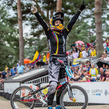 Mariana Pajón volvió a quedarse con el primer puesto en la CRI de la Copa Mundo