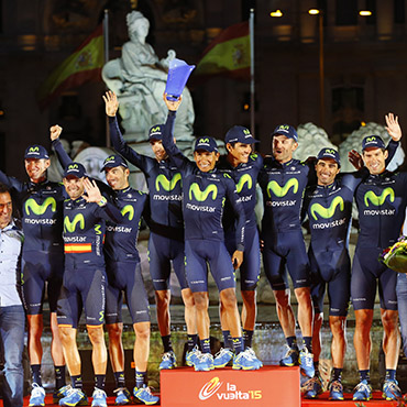Nairo Quintana y el Movistar Campeón por equipos en la Vuelta a España