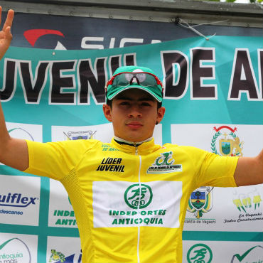 Duván López, uno de los líderes de Vuelta Juvenil de Antioquia