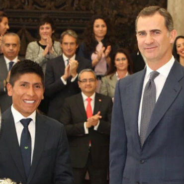 Nairo Quintana recibió este martes de manos del Rey de España Trofeo Comunidad Iberoamericana