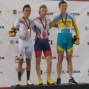 Brayan Sánchez se colgó la medalla de plata en el Scratch de la II válida del torneo orbital UCI de Pista