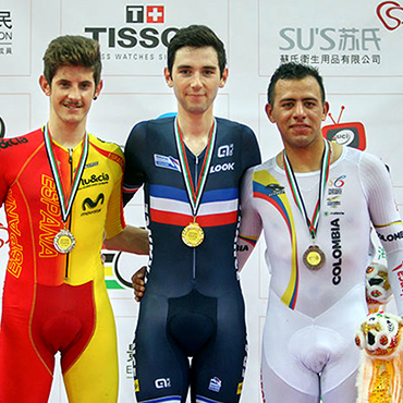 Jordan Parra, medalla de bronce en el scratch de Copa Mundo de Hong Kong