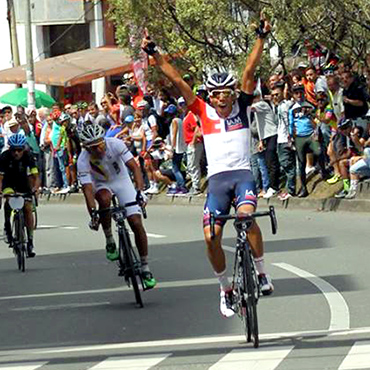 Jarlinson Pantano inaugura el 2016 ganando el circuito feria de Manizales. (foto Angelica espinosa)