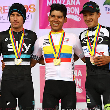 Edwin Ávila encabezó el podio de un espectacular Campeonato Nacional de Ruta 2016