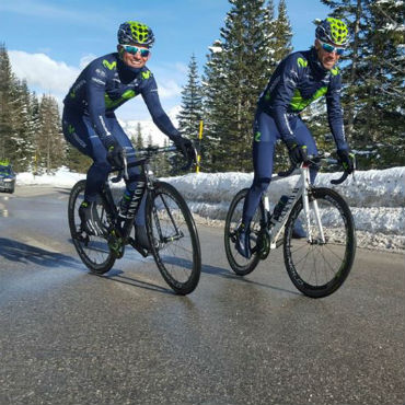 Alejandro Valverde, en reconocimiento de etapas del Giro de Italia 2016