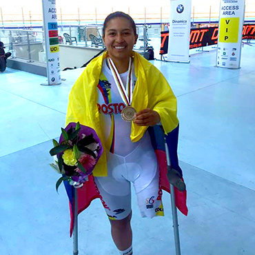Carolina Munevar, medalla de Bronce en Mundial de Paracycling de Pista