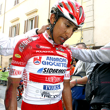 Una caída frustró una gran actuación de Egan Bernal en la 2da jornada de la Coppi-Bartal