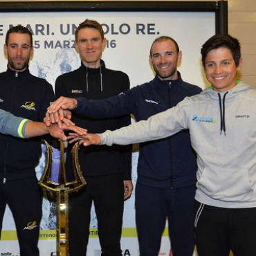 Peter Sagan, Esteban Chaves y Alejandro Valverde, entre otros tocan el codiciado tridente de la Tirreno Adriático