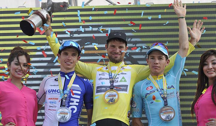 Miguel López y Daniel Jaramillo terminaron en el podio final del Tour de Langkawi