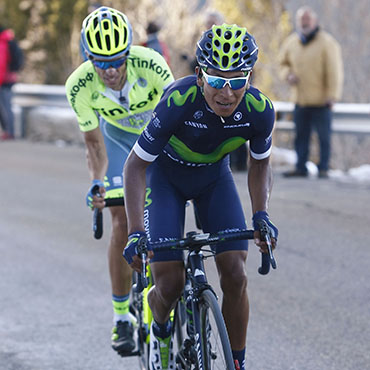 Quintana se puso líder de la Vuelta a Cataluña 2016 tras un gran duelo con Alberto Contador (Foto©MovistarTeam)