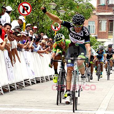 Oscar Sevilla, ganador de primera etapa y líder de Clásica de Anapoima