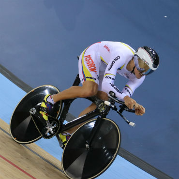 Santiago Ramírez, noveno en prueba del Kilómetro en Mundial de Londres (Foto Fedeciclismo)