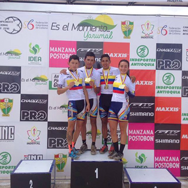 Equipo de Cundinamarca campeón de relevos en el Campeonato MTB