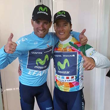 Carlos Betancur y Alejandro Valverde encabezan la barrida del Movistar en la Vuelta a Castilla y León