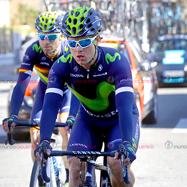 Carlos Betancur y Alejandro Valverde este miércoles en la Flecha Valona