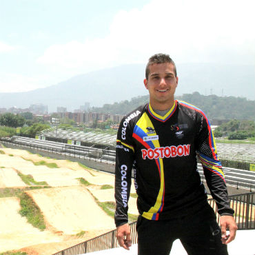 Carlos Ramírez, en la pista Mariana Pajón de Medellín