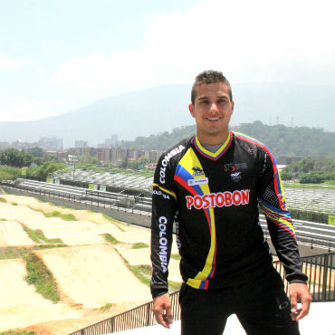 Carlos Ramírez, en la pista Mariana Pajón de Medellín