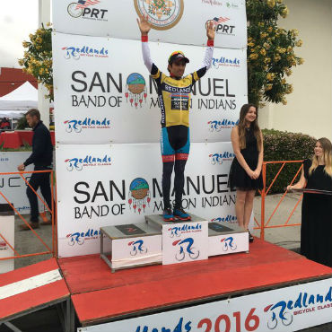 Janier Acevedo a una etapa del título de la Redlands Bicycle Classic