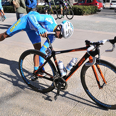 Leonardo Duque este sábado en el Tour de Finistére en Francia