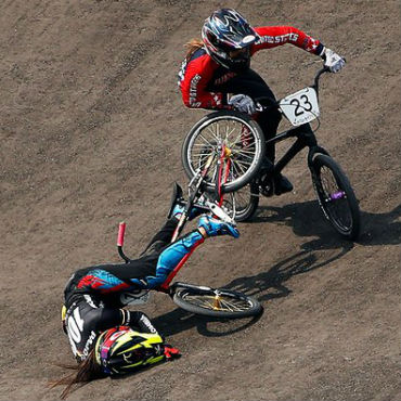 Mariana Pajón sufrió caída en pista de Manchester