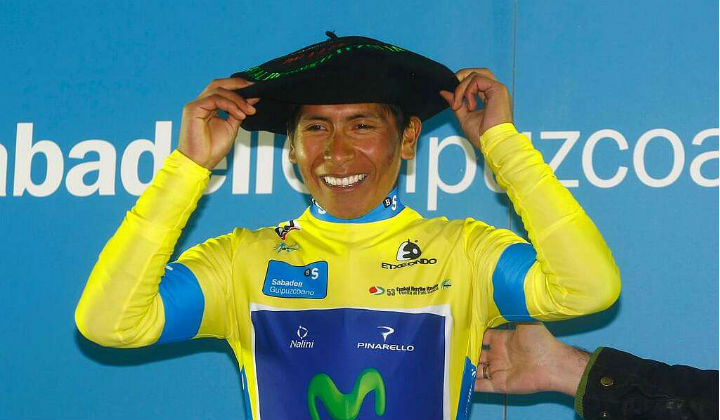 Nairo Quinatana, en podio de la Vuelta al País Vasco de 2013