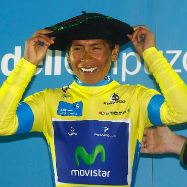 Nairo Quinatana, en podio de la Vuelta al País Vasco de 2013