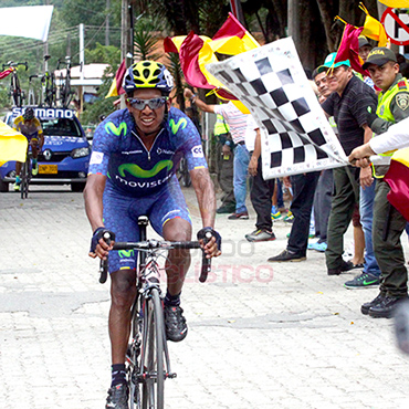 Oscar Soliz ganador de etapa y líder de Vuelta al Tolima