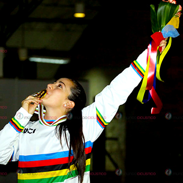 Mariana Pajón, campeona mundial de BMX en Medellín