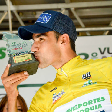 Omar Mendoza, Campeón Vuelta Antioquia (Foto Movistar)