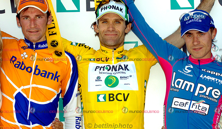 Santiago Botero, podio en 2005 de Tour de Romandía